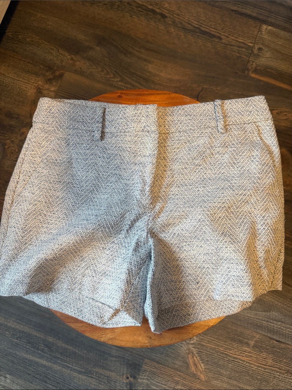 Women's Textured Gray Dress Shorts